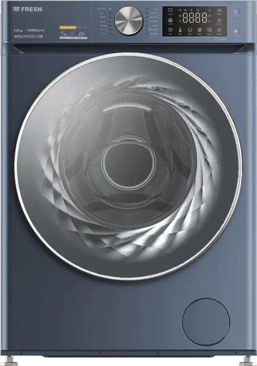 غسالة فريش فول اوتوماتيك تحميل امامي، 1400 لفة، انفرتر، شاشة ديجيتال، أزرق، 16430 G1