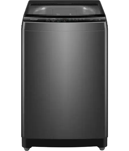 غسالة هاير فوق اتوماتيك تحميل علوي، 13 كيلو، شاشة ديجيتال، باب هايدروليك، فضي غامق، HWM130-316S8