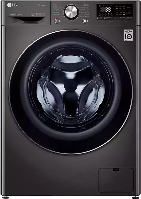 غسالة ال جي فول اتوماتيك فيفاتشى، تحميل امامي، 9 كجم + 5 كجم مجفف ، أنفرتر، أسود، F4R5VGG2E