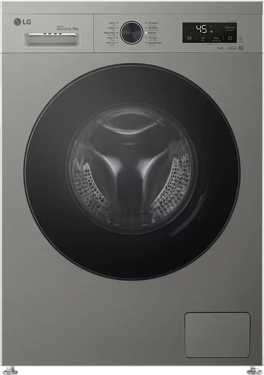 غسالة ال جي فول اوتوماتيك، 9 كيلو، 1400 لفة، شاشة ديجيتال، واي فاي، انفرتر، فضى، F4Y2VYGYP