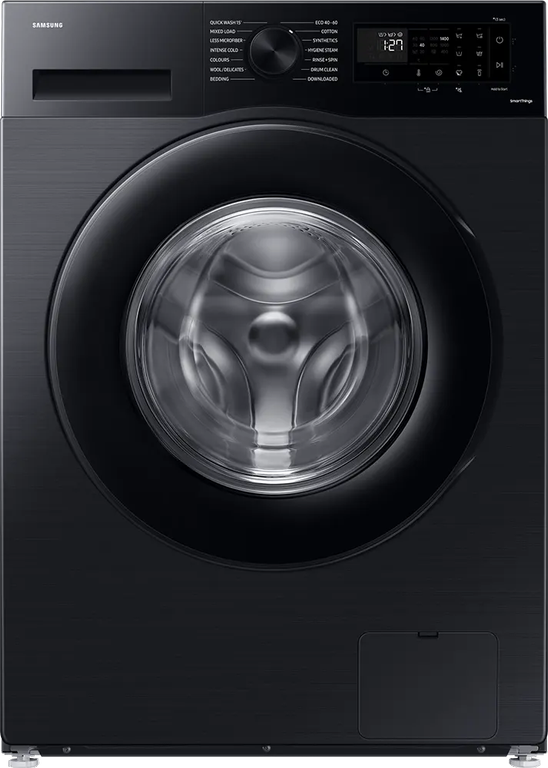 غسالة سامسونج فول اوتوماتيك تحميل امامي، 8 كيلو، 1400 لفة، شاشة تاتش ديجيتال، انفرتر، اسود، WW80CGC0EDABAS