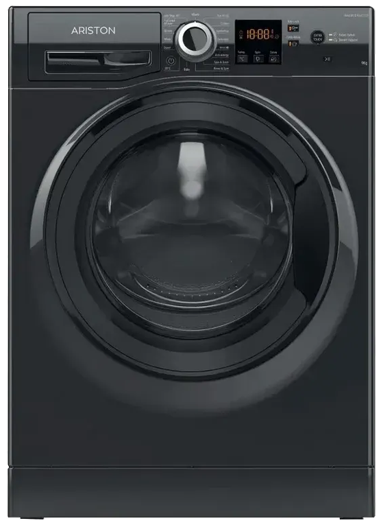 غسالة اريستون فول اوتوماتيك تحميل امامي ، 8 كيلو ، شاشة ديجتال ، تكنولوجيا الأنفرتر ، أسود ، NM11823BSEG