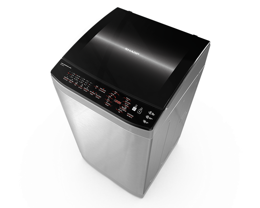 غسالة شارب فوق اوتوماتيك تحميل علوي، 11 كجم، طلمبة، فضي، ES-TN11GSLP