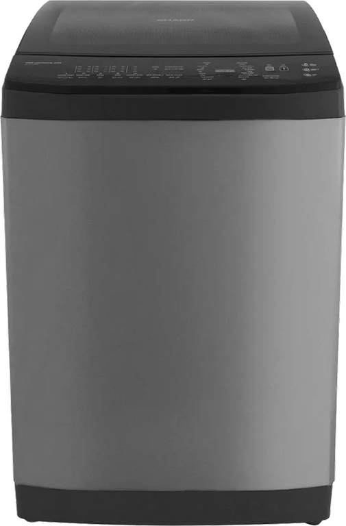 غسالة شارب فوق اوتوماتيك تحميل علوي، 11 كجم، شاشة ديجيتال، فضي غامق، ES-TN11GDSP