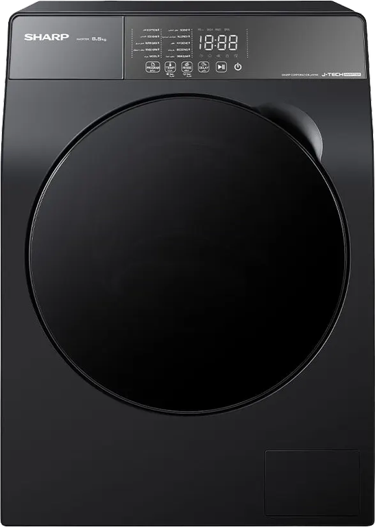 غسالة شارب فول اوتوماتيك، 8.5 كيلو، 1200 لفة، انفرتر، خاصية التعقيم بالبخار، شاشة ديجيتال تعمل باللمس، رمادي غامق، ES.FS852KLE.G