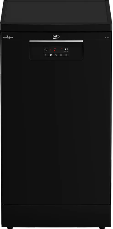 غسالة أطباق بيكو 10 أفراد، 45 سم، 5 برامج، ديجيتال، أسود، BDFS15020B