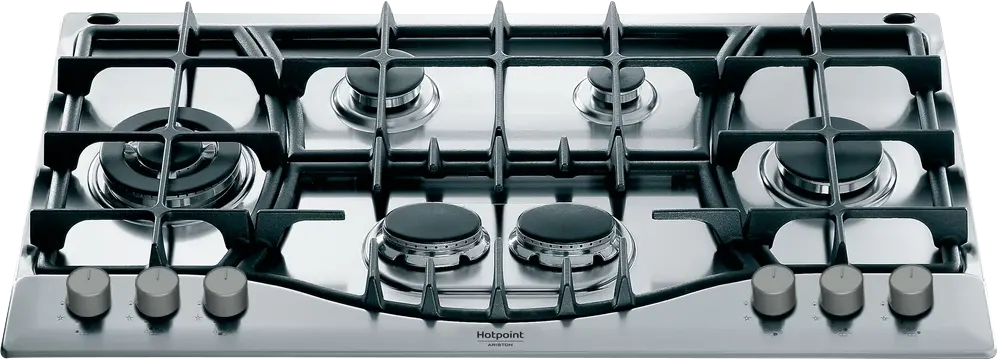 بوتاجاز بلت ان اريستون مسطح، 90 سم ، 6 شعلة، غاز ، ستانليس ، PHN961 TS-IX-A