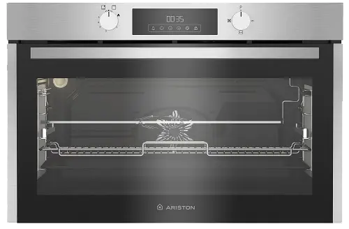 فرن بلت ان اريستون ، مقاس 90 سم ، 96 لتر ، غاز ، شاشة ديجيتال ، شواية ، مروحة توزيع ، استانلس ستيل ، AROG 9R2F3NG XNA