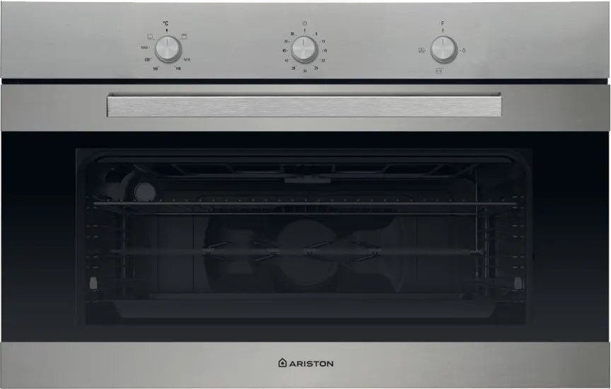 فرن بلت ان اريستون ، 90 سم، 105 لتر، فرن غاز بشواية، لون إينوكس، GGSM53IXA3