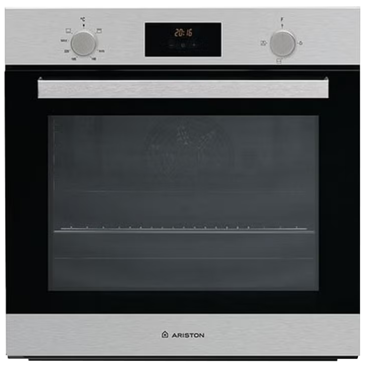 فرن بلت ان اريستون ، مقاس 60 سم ، 61 لتر ، غاز ، شاشة ديجيتال ، مزود بشواية ، سيلفر ، GS33Y430IXA
