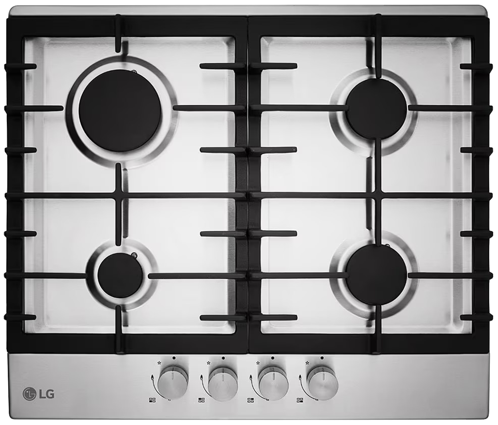 بوتاجاز بلت ان ال جي مسطح ، 60 سم ، 4 شعلات ، غاز ، أمان كامل ، حوامل من الحديد الزهر ، ستانلس ستيل ، china HU641BBG