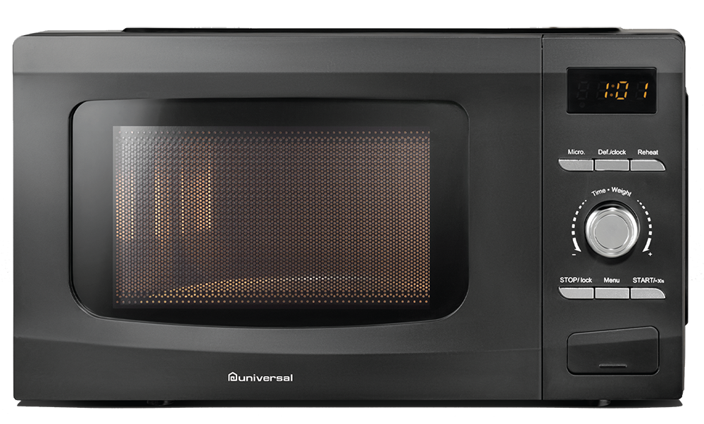 ميكروويف يونيفرسال كلاسيك ، 20 لتر ، 1050 وات ، شاشة ديجيتال ، 5 مستويات للطاقة ، أسود ، MV20CN