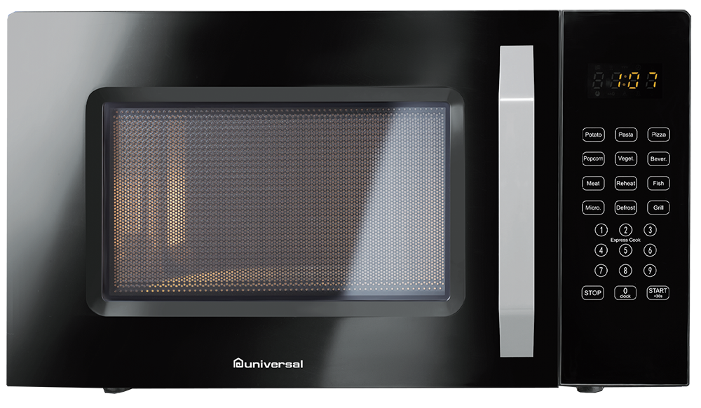 ميكروويف يونيفرسال انفينيتى بلس ، 28 لتر ، 1300 وات ، شاشة ديجيتال تعمل باللمس ، شواية ، أسود ، MV28IBT