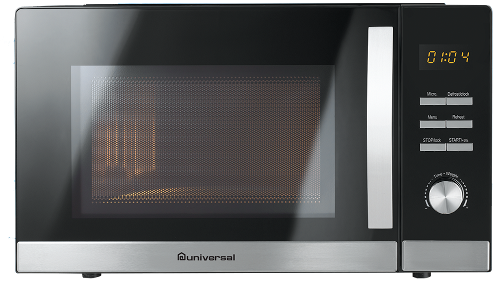 ميكروويف يونيفرسال انفينيتى ، 28 لتر ، 1300 وات ، شاشة ديجيتال ، تحكم انالوج ، أسود x سيلفر ، MV28IN