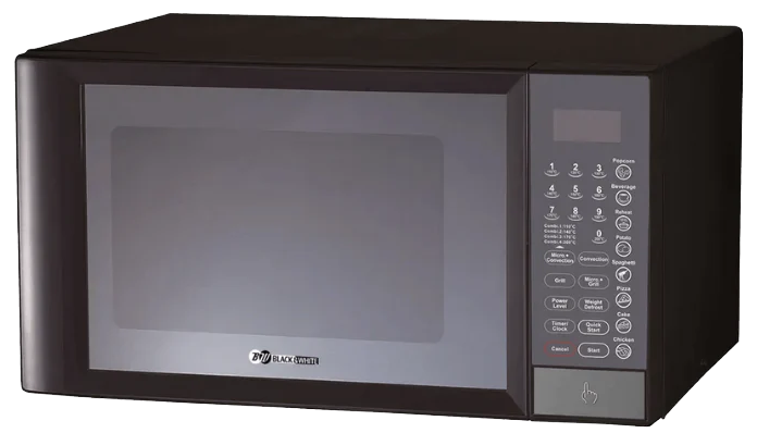ميكروويف بلاك اند وايت ، 43 لتر ، 1000 وات ، شاشة ديجيتال ، بشواية ، أسود ، MW-430 DG