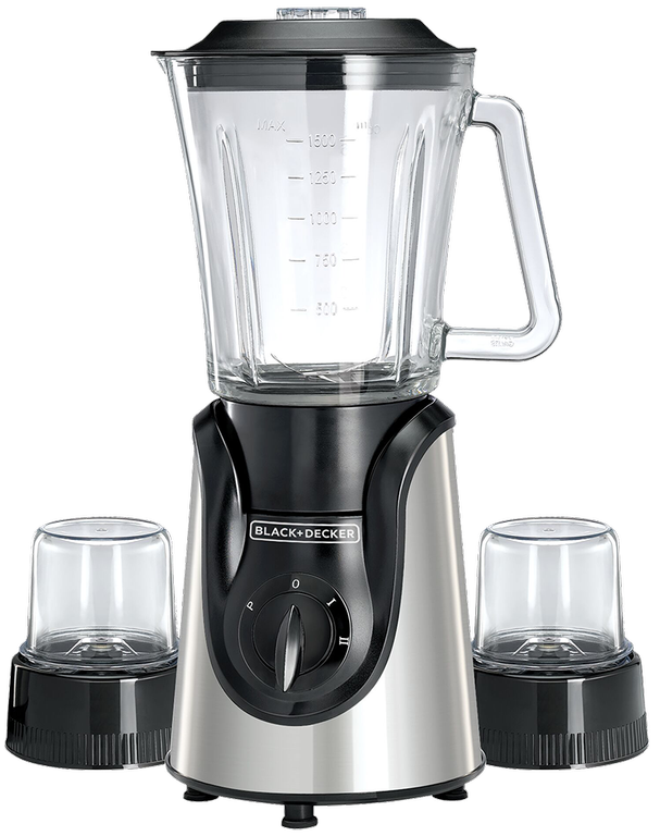 خلاط كهربائي بلاك اند ديكر ، 600 وات ، 1.5 لتر ، سرعتان ، ضمان انسيا ، سلفر - أسود ، BGG600