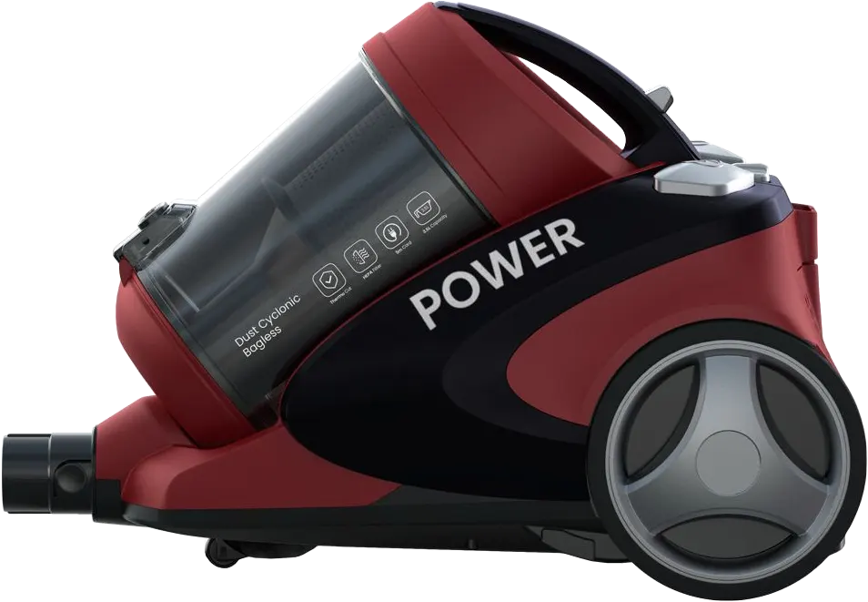 مكنسه فريش باور، مكنسه كهربا، مكنسه بدون كيس، 2000 وات، 3.5 لتر، أحمر×أسود