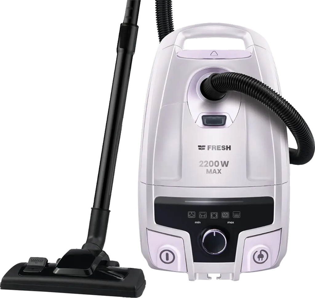 مكنسه فريش ماكس، مكنسه كهربا، 2200 وات، 5 لتر، فضي كروم