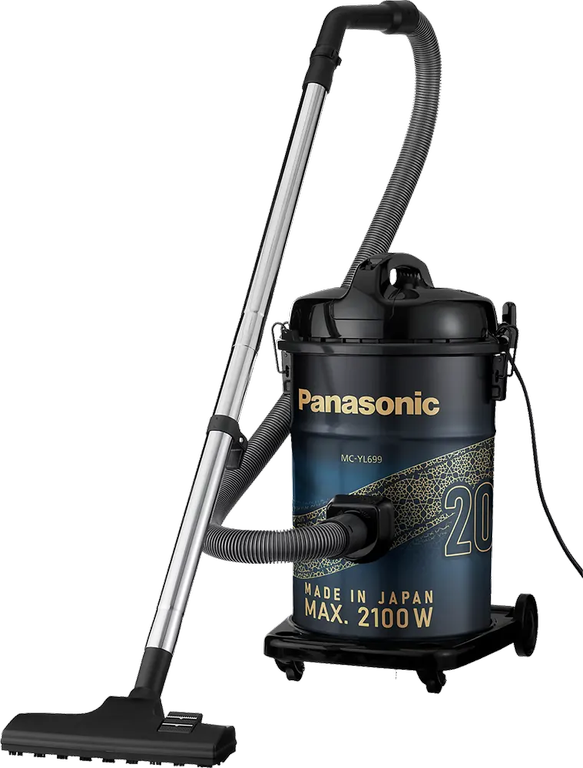 مكنسه باناسونيك برميل، مكنسه كهربا، 2100 وات، 20 لتر، أسود، MC-YL699A