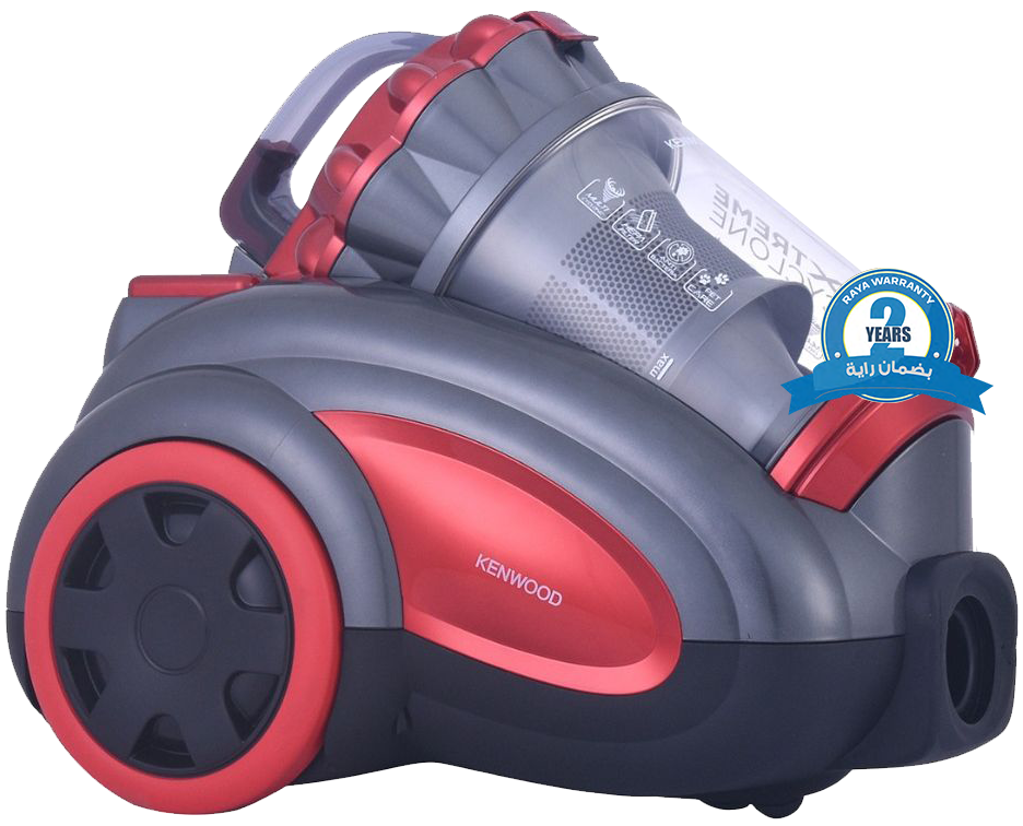 مكنسه كينود، مكنسه كهربا، مكنسه بدون كيس، 2200 وات، خزان 3.5 لتر، لون أحمر*أسود، VBP80.000RG بضمان راية