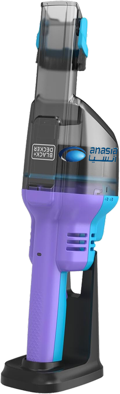 مكنسة بلاك اند ديكر لاسلكية، مكنسه بدون كيس، 7.2 فولت، 2 أمبير، بطارية ليثيوم ،16 وات، بنفسجي، NVD220BP( ضمان انسيا)