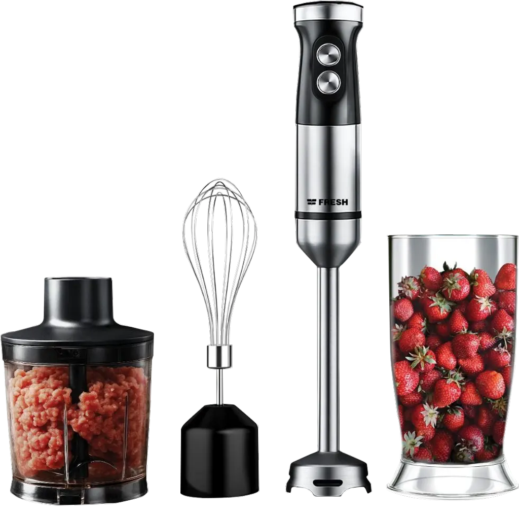 هاند بلندر فريش، 1200 وات، كوب 600 مللي، كبة 500 مللي، فضي، HB1200C كود 20190