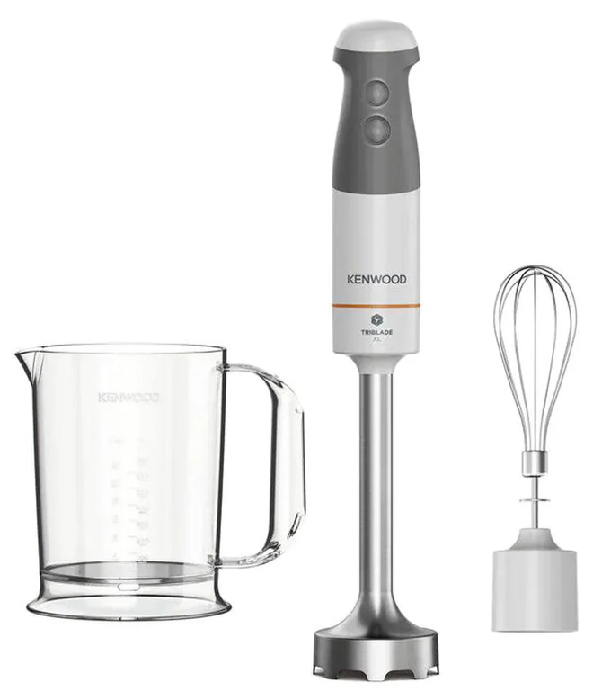 هاند بلندر كينود, 850 وات ,500مل , مزود بمضرب بيض و كبة ,ابيض ,ستانلس ستيل , HBM40.002WH