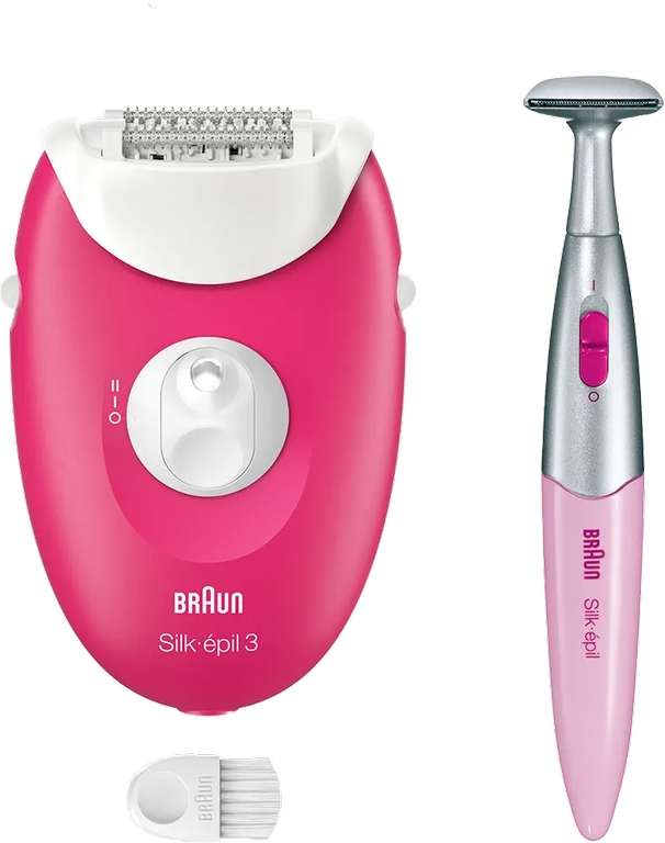 ماكينة إزالة الشعر للنساء سيلك ابيل 3 من براون، إضاءة سمارت، أبيض و وردي، SE3-202