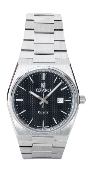 OZ-14021BS OZARO ساعة رجالي معدن مينا اسود