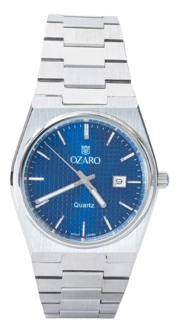 OZ-14021BLS OZARO ساعة رجالي معدن مينا ازرق 