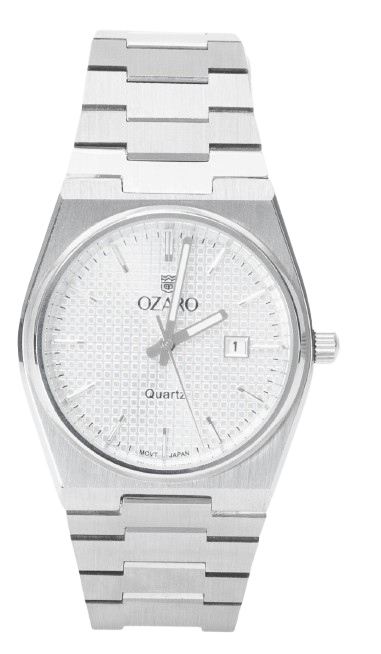 OZ-14021WS OZARO ساعة رجالي معدن مينا ابيض