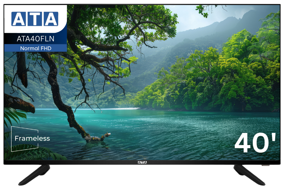 شاشة ايه تي ايه FHD عاده 40 بوصة بدون فريم – ATA40FLN
