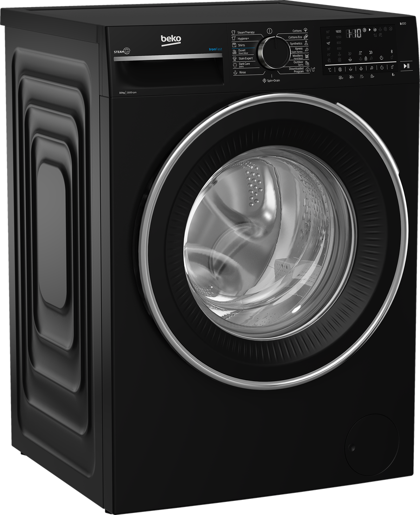 غسالة بيكو فول اتوماتيك تحميل امامي، 10 كجم، محرك ProSmart Inverter، أسود، B3WFU501040BCI
