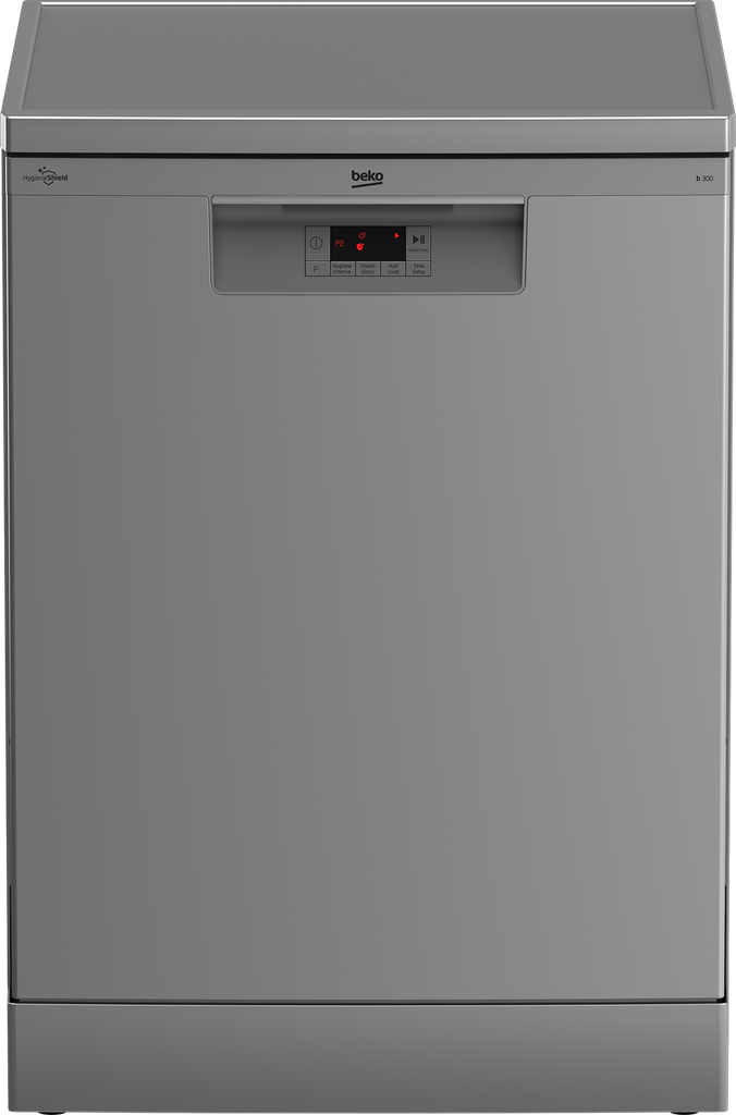 غسالة اطباق بيكو، 5 برامج، 14 فرد، 60 سم، BDFN15421S - فضي