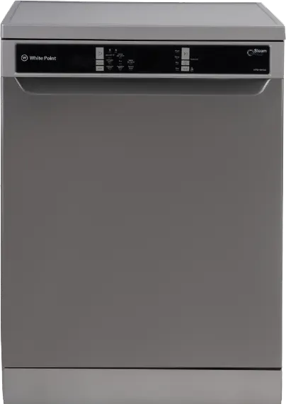 غسالة أطباق وايت بوينت، 14 فرد، 60 سم، 8 برامج، شاشة ديجيتال، فضي، WPD148HDS
