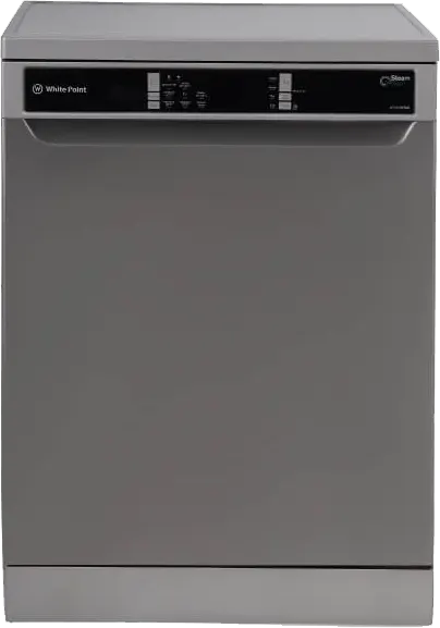 غسالة أطباق وايت بوينت، 14 فرد، 60 سم، 8 برنامج، شاشة ديجيتال، ستانليس ستيل، فضي، WPD148HDX
