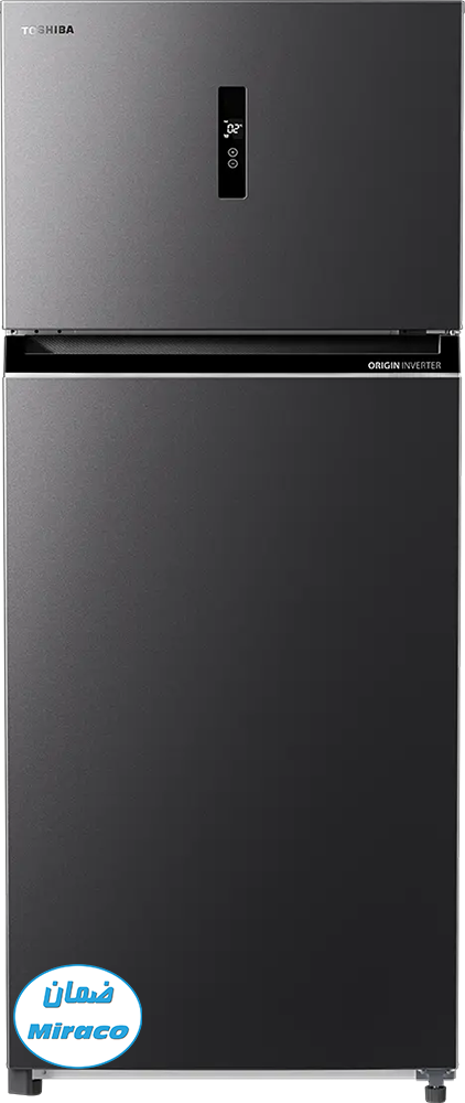 ثلاجة توشيبا، ثلاجة بابين، نوفروست، 535 لتر، تحكم ديجيتال، انفرتر، رمادى، GR-RT702WE-PMN (06) 

