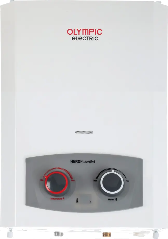 سخان مياه غاز اولمبيك هيرو فلو، 6 لتر، غاز انبوبة ، ديجيتال، بدون مدخنة، أبيض، OYG06313WL
