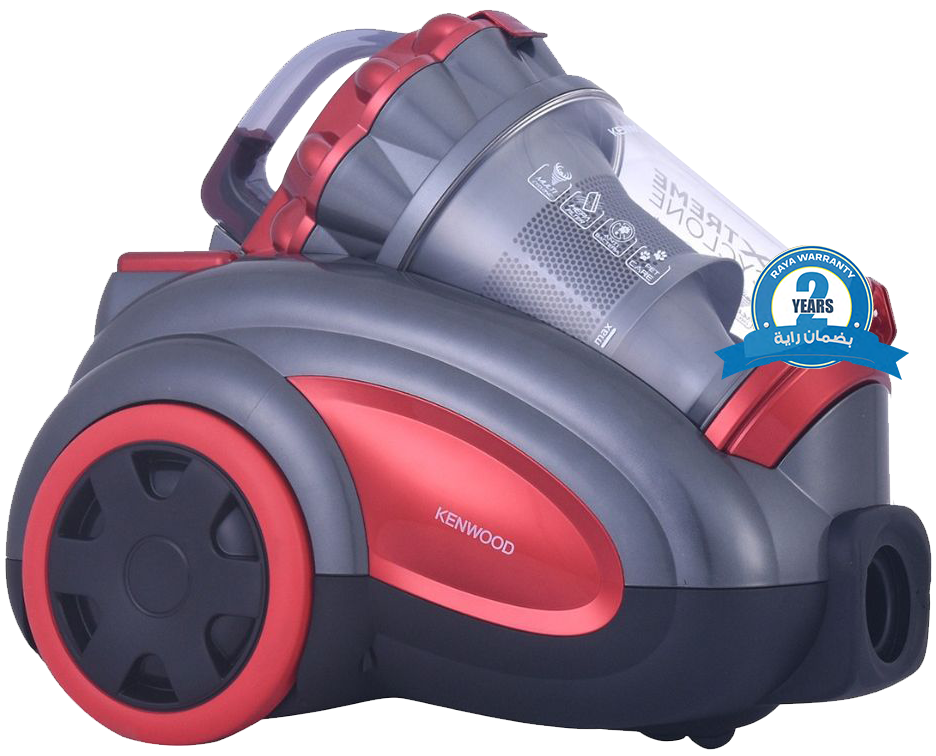 مكنسه كينود، مكنسه كهربا، مكنسه بدون كيس، 2200 وات، خزان 3.5 لتر، لون أحمر*أسود، VBP80.000RG 
