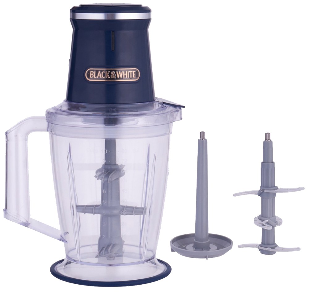 كبة بلاك اند وايت ، 800 وات ، 3 لتر ، 2 دورق بقشارة ثوم ، أسود ، CH-Z730 GD