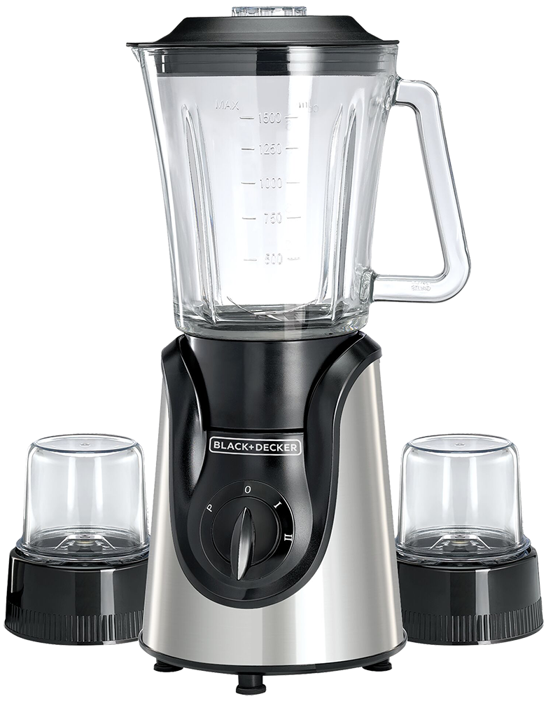 خلاط كهربائي بلاك اند ديكر ، 600 وات ، 1.5 لتر ، سرعتان ، ضمان انسيا ، سلفر - أسود ، BGG600