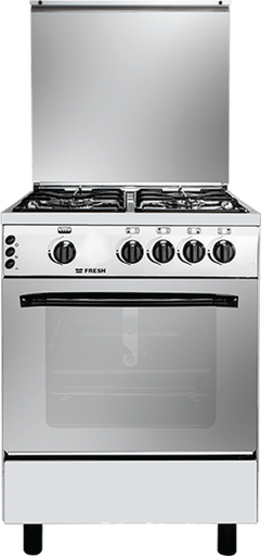 [بوتجاز فريش رينبو، بوتاجاز 4 شعله، 60*60 سم، حوامل من المينا، اشعال ذاتي بالكامل، محرك شواية، ستانلس ستيل] بوتجاز فريش رينبو، بوتاجاز 4 شعله، 60*60 سم، حوامل من المينا، اشعال ذاتي بالكامل، محرك شواية، ستانلس ستيل