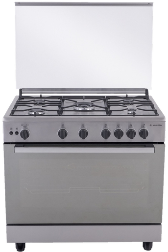 [بوتاجاز اريستون، بوتجاز 5 شعله، 90 سم، أمان تام، حامالات زهر، مروحة فرن، استانلس ستيل، ARR9GGF23125XNA] بوتاجاز اريستون، بوتجاز 5 شعله، 90 سم، أمان تام، حامالات زهر، مروحة فرن، استانلس ستيل، ARR9GGF23125XNA