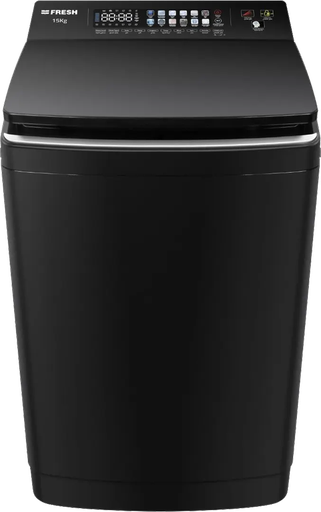 [غسالة فريش فوق اتوماتيك تحميل علوي، 15 كجم، شاشة ديجيتال، مضخة، أسود، FTM-15B] غسالة فريش فوق اتوماتيك تحميل علوي، 15 كجم، شاشة ديجيتال، مضخة، أسود، FTM-15B