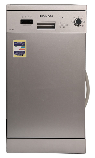 [غسالة اطباق وايت بوينت 10 افراد، 45 سم، 5 برامج، فضي، WPD 105 DS] غسالة اطباق وايت بوينت 10 افراد، 45 سم، 5 برامج، فضي، WPD 105 DS