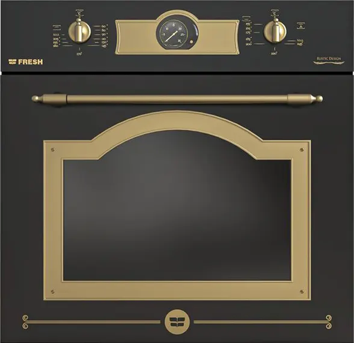 [فرن بلت ان فريش روستيك 60 سم، غاز- كهرباء، 56 لتر، شواية، أسود×ذهبي ، GEOFR60CMRB] فرن بلت ان فريش روستيك 60 سم، غاز- كهرباء، 56 لتر، شواية، أسود×ذهبي ، GEOFR60CMRB