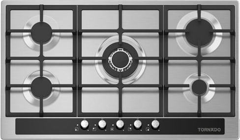 [بوتاجاز مسطح بلت ان غاز تورنيدو، 90 سم، 5 شعلة، امان كامل، حوامل أواني زهر، ستانليس ستيل، فضي*اسود ، GHV-M90CSU-BK] بوتاجاز مسطح بلت ان غاز تورنيدو، 90 سم، 5 شعلة، امان كامل، حوامل أواني زهر، ستانليس ستيل، فضي*اسود ، GHV-M90CSU-BK