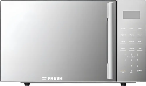 [ميكروويف فريش 25 لتر، 850 وات، شاشة تاتش ديجيتال، لون فضي، موديل FMW-25KC-SW] ميكروويف فريش 25 لتر، 850 وات، شاشة تاتش ديجيتال، لون فضي، موديل FMW-25KC-SW