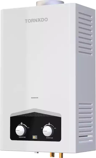 [سخان مياه غاز تورنيدو 6 لتر، ديجيتال ، غاز انبوبة ، مدخنة، أبيض ، GHM-C06CTE-W] سخان مياه غاز تورنيدو 6 لتر، ديجيتال ، غاز انبوبة ، مدخنة، أبيض ، GHM-C06CTE-W