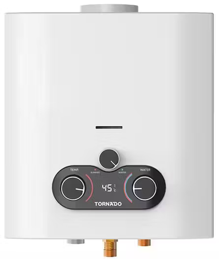 [سخان مياه غاز تورنيدو ، 6 لتر ، شاشة ديجيتال ، انبوبة ، ابيض ، GHE-C06CTE-W] سخان مياه غاز تورنيدو ، 6 لتر ، شاشة ديجيتال ، انبوبة ، ابيض ، GHE-C06CTE-W